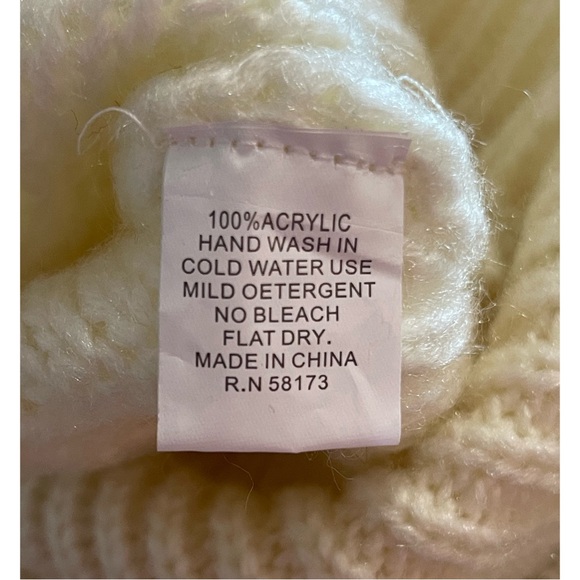 Anthropologie RAGA Kelyn Cropped Cable-Knit Sweater Pullover Ivory NWT SZ L - Picture 10 of 16